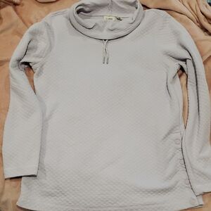 LL Bean Light Lavender Quilted Pullover
